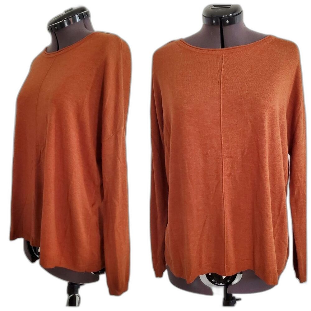 Vero Moda Women's Sweater Size XS Burnt Orange Knit Relaxed Fit Casual Classic